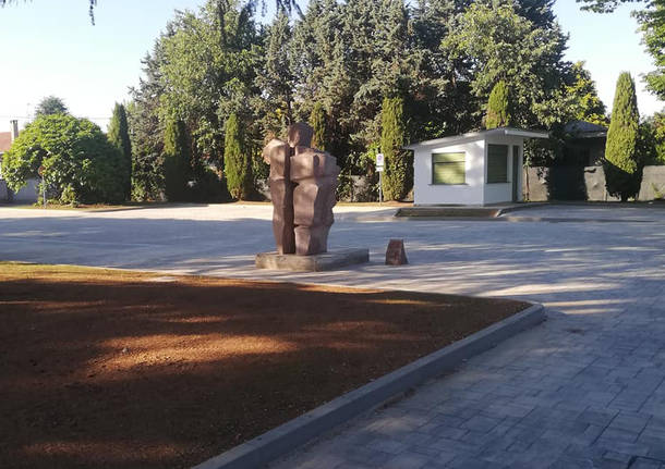 lavori al piazzale del cimitero a san giorgio