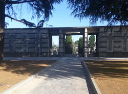 lavori al piazzale del cimitero a san giorgio