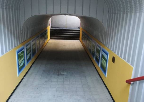 Lomazzo, il sottopasso della stazione si tinge di arte. Inaugurate le opere realizzate dagli studenti