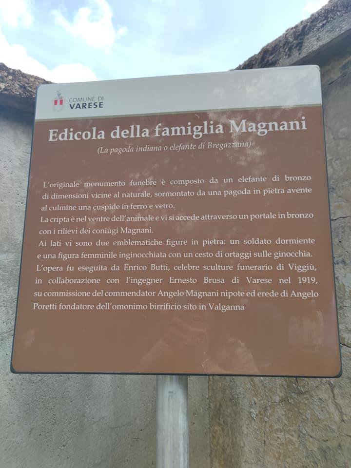 Pagoda Indiana di Bregazzana - Inaugurazione targa