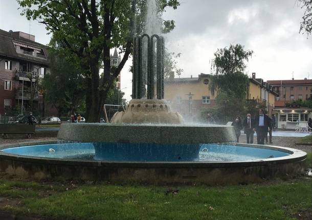 Taglio del nastro al nuovo Parco degli Abeti di Garbagnate