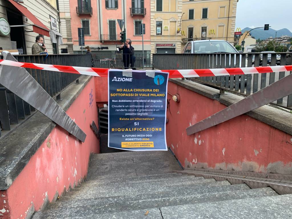 Varese in Azione al sottopasso di viale Milano