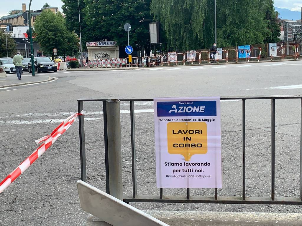 Varese in Azione al sottopasso di viale Milano