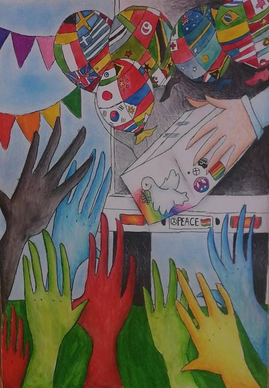Arte per la pace all'aperto medie IC Castronno