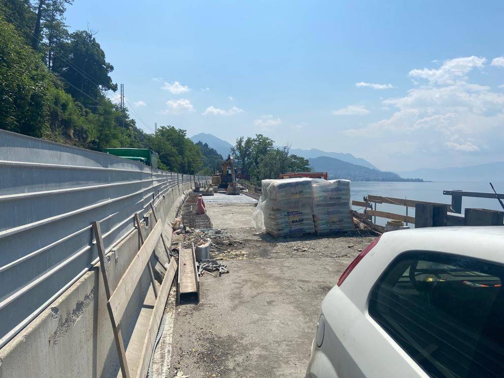 Luino, il cantiere sulla statale avanza