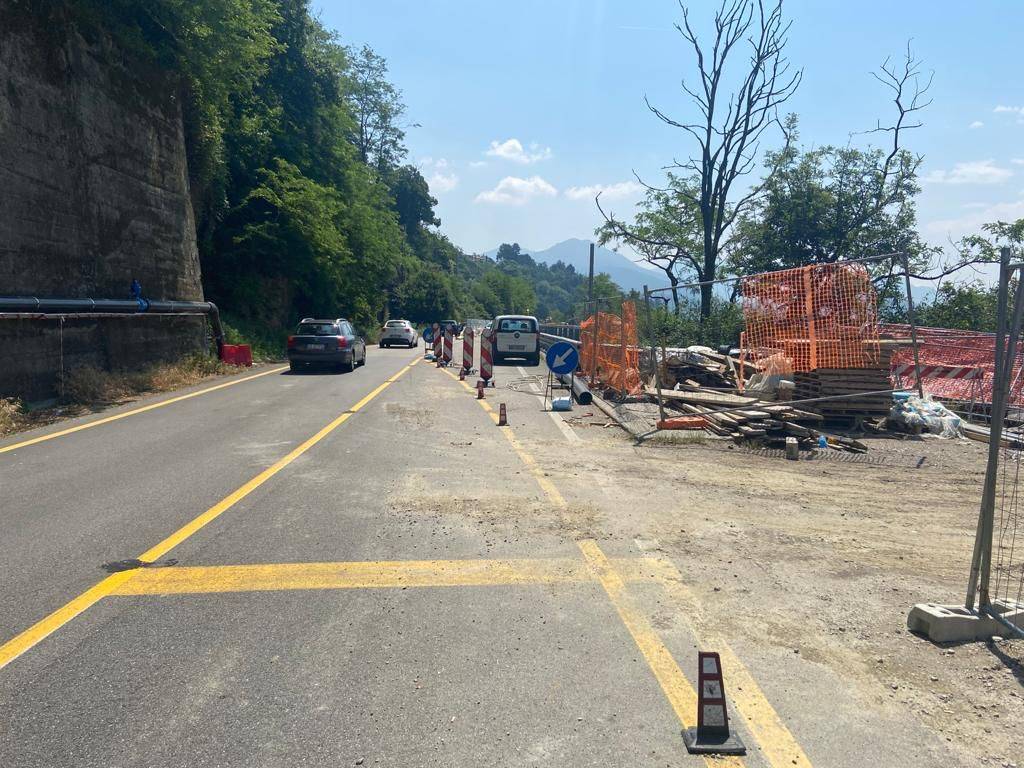 Luino, il cantiere sulla statale avanza