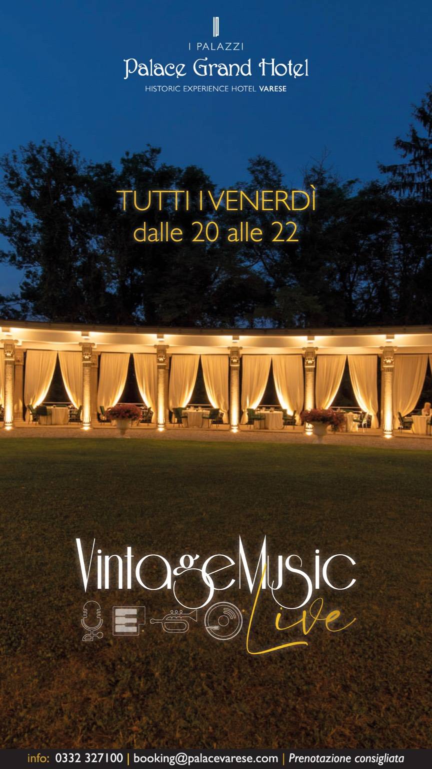 Cinema e musica dal vivo per le cene all'aperto al Palace Hotel