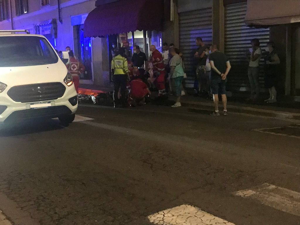 Incidente moto - furgone nell'Oltrestazione