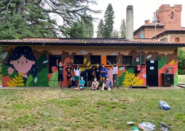 Il nuovo murales al parco I Maggio di Malnate