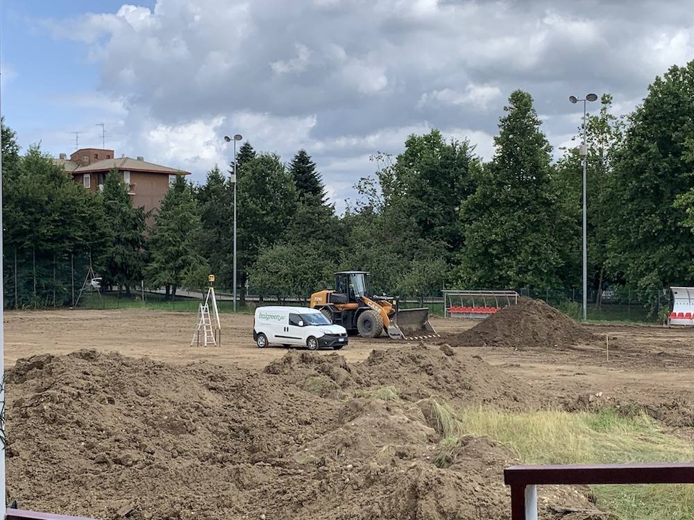I lavori al centro sportivo delle Bustecche