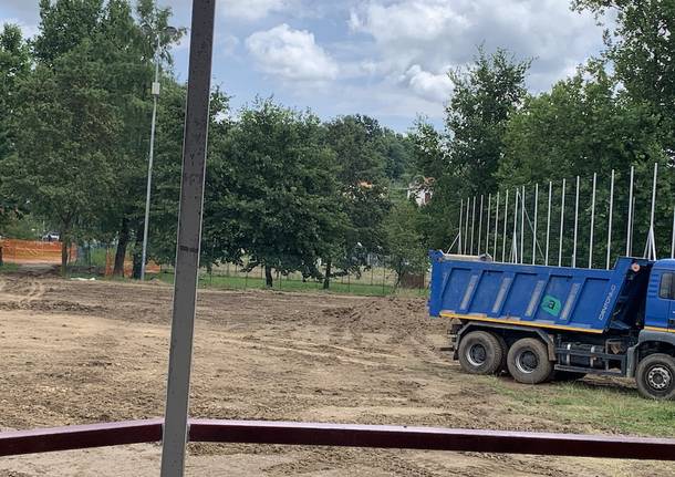 I lavori al centro sportivo delle Bustecche