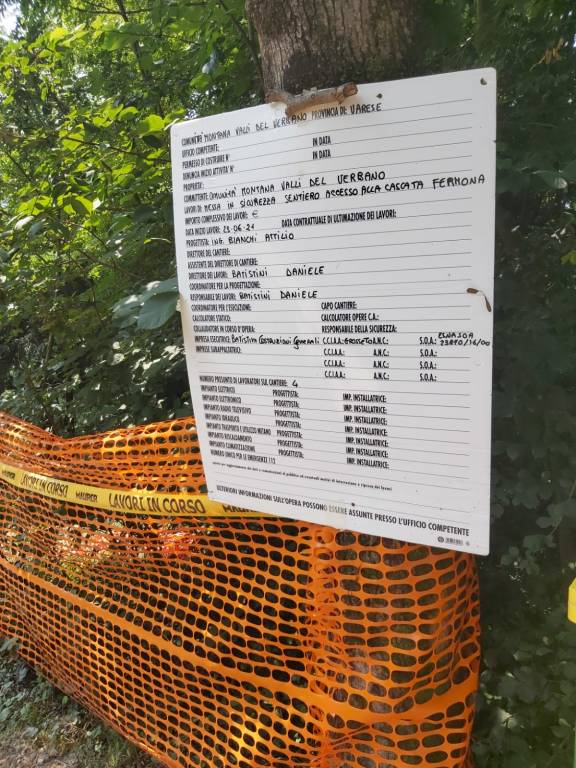 Cominciano i lavori alle cascate di Ferrera