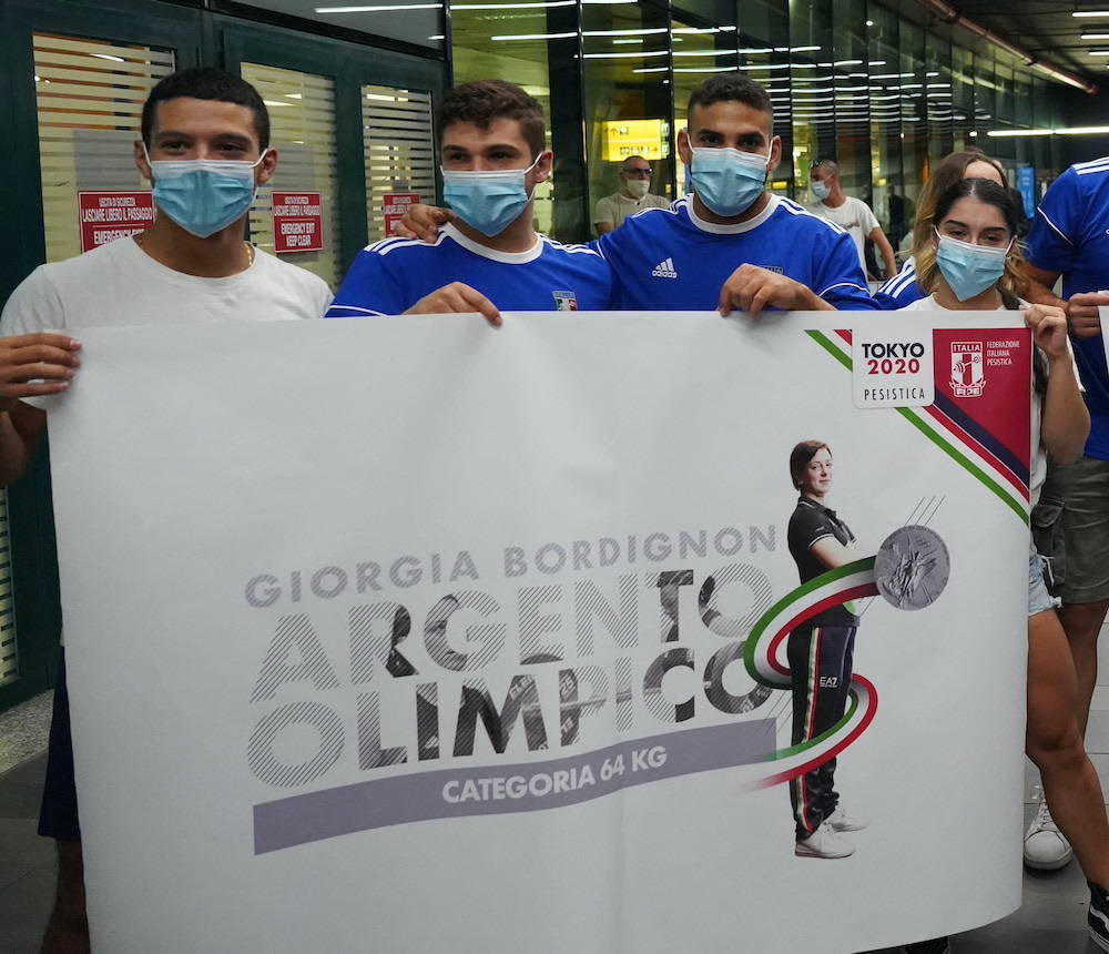 Il rientro in Italia dell\'argento olimpico Giorgia Bordignon