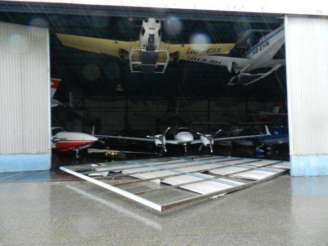 L’aeroporto di Magadino Locarno devastato dal maltempo