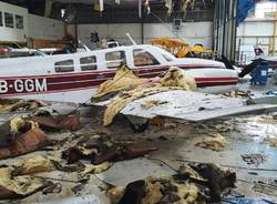 L’aeroporto di Magadino Locarno devastato dal maltempo