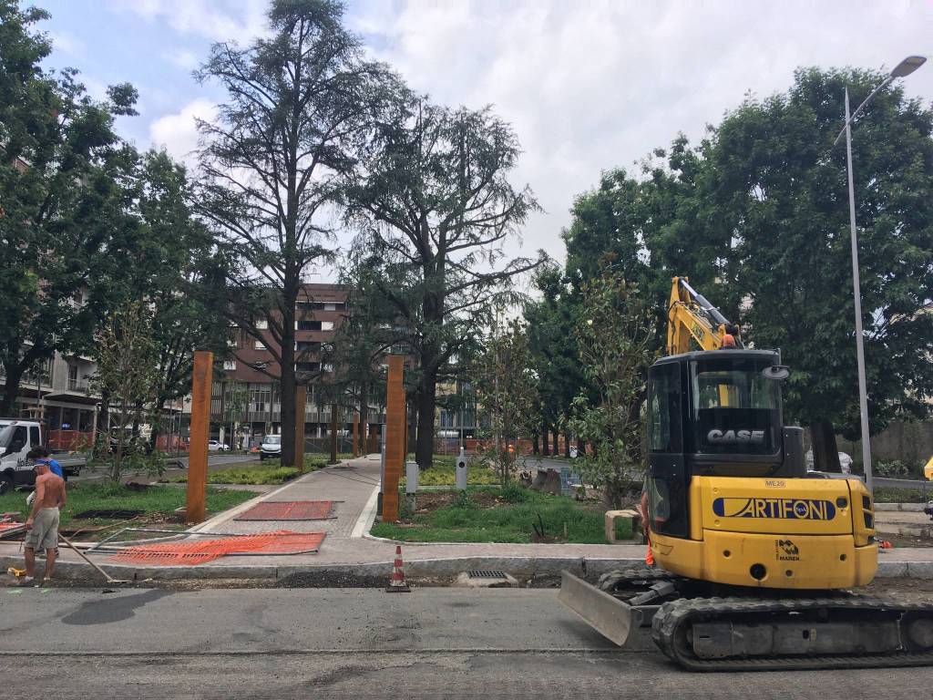 La fine dei lavori di piazza Giovanni XXIII a Gallarate