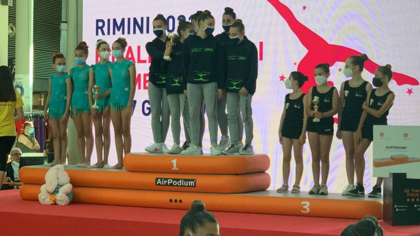 Le ginnaste IKE di Legnano sul podio alle finali nazionali di ginnastica ritmica