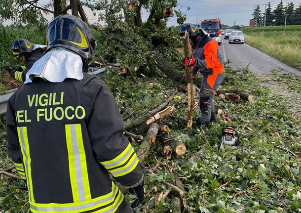 maltempo Vigili del fuoco volontari Inveruno