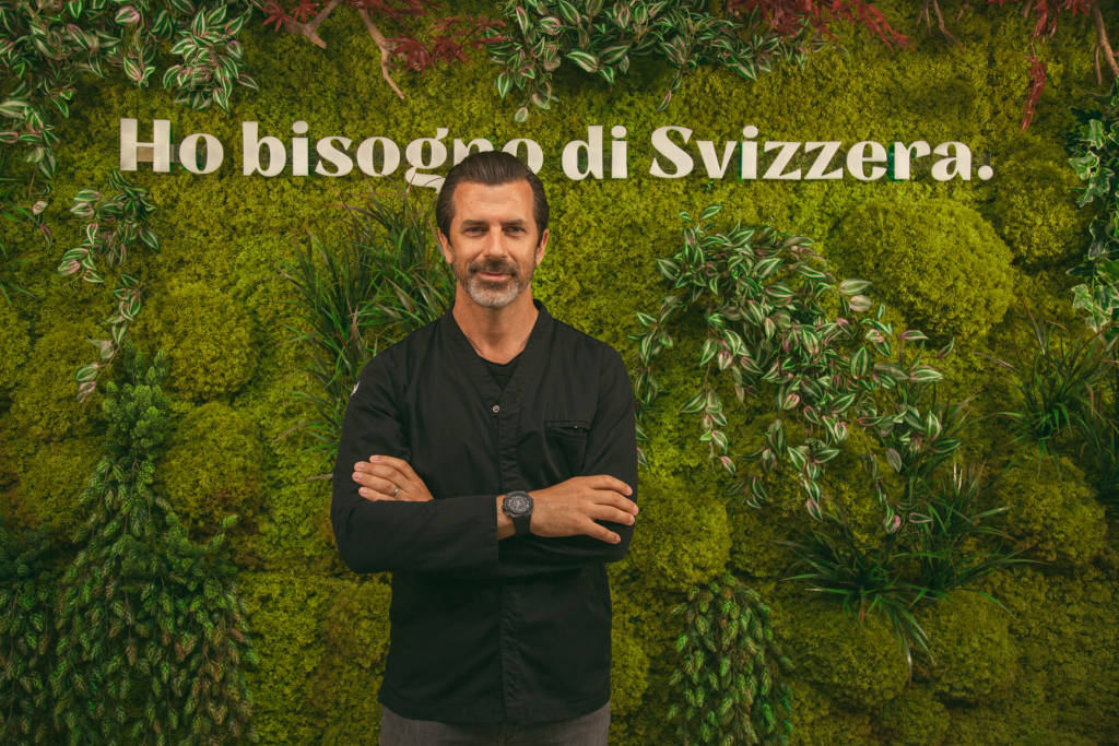 Michelle Hunziker e gli chef Cracco e Caminada per Svizzera Turismo 