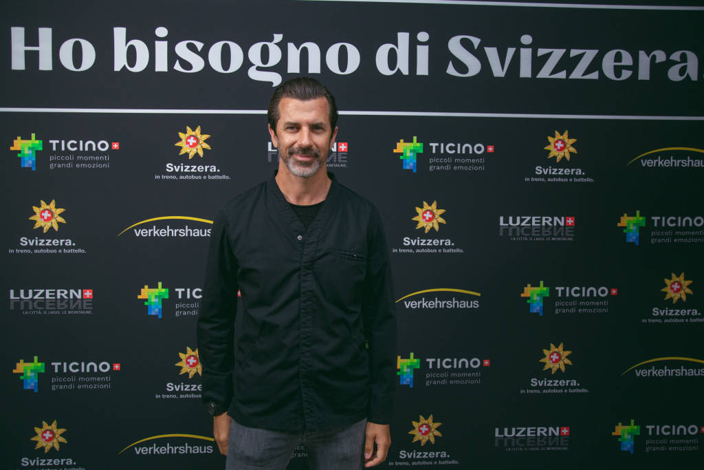 Michelle Hunziker e gli chef Cracco e Caminada per Svizzera Turismo 