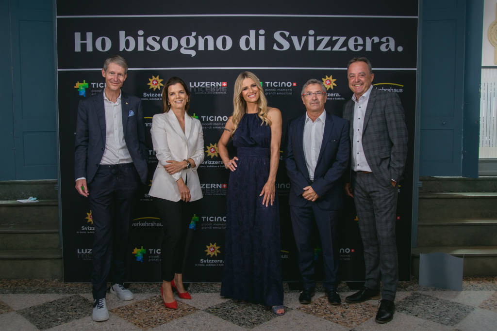 Michelle Hunziker e gli chef Cracco e Caminada per Svizzera Turismo 