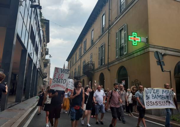 protesta No Vax  Varese Busto