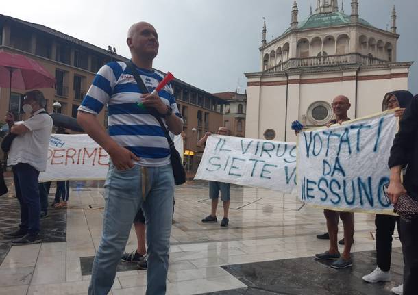 protesta No Vax Varese Busto
