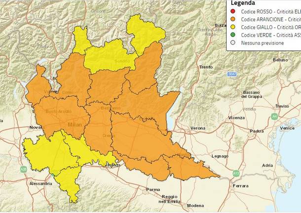 Regione Lombardia allerta Meteo 