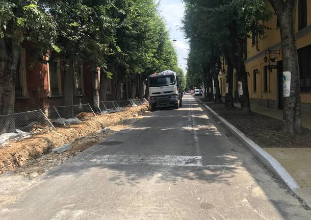 Saronno: verso le ultime settimane di lavori di riqualificazione di via Roma