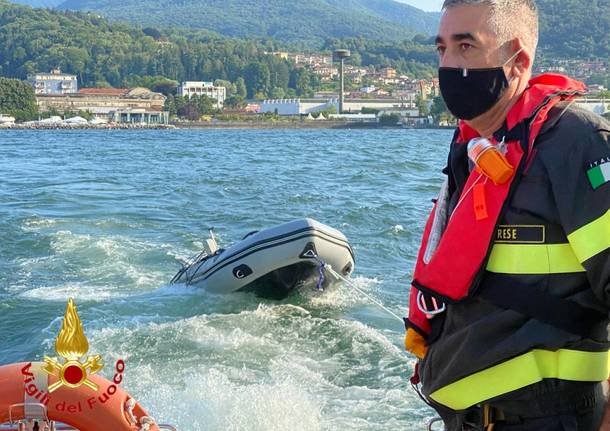 Soccorso dei Vigili del Fuoco di Luino sul Lago Maggiore