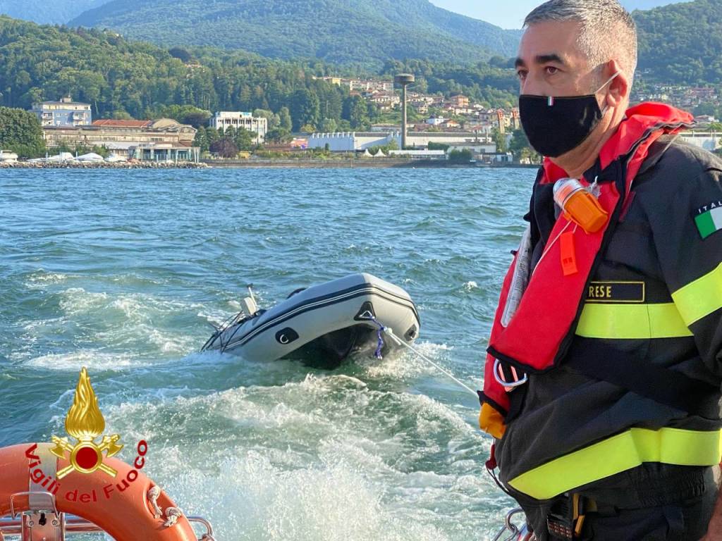 Soccorso dei Vigili del Fuoco di Luino sul Lago Maggiore 