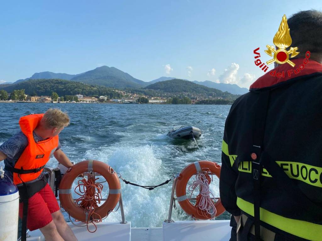 Soccorso dei Vigili del Fuoco di Luino sul Lago Maggiore 