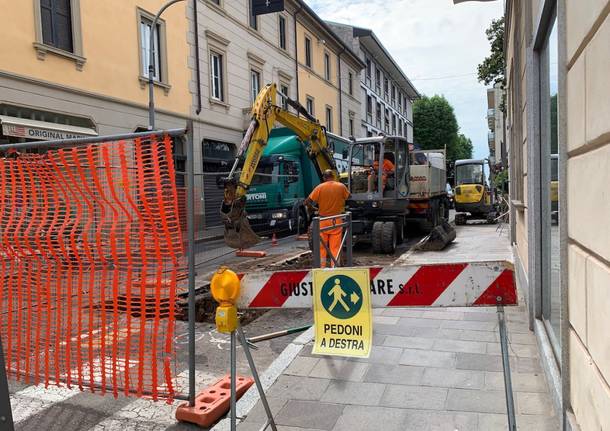 Tradate - Lavori corso Bernacchi