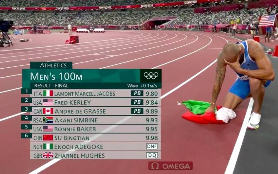 Lo storico oro olimpico di Marcell Jacobs a Tokyo 2020