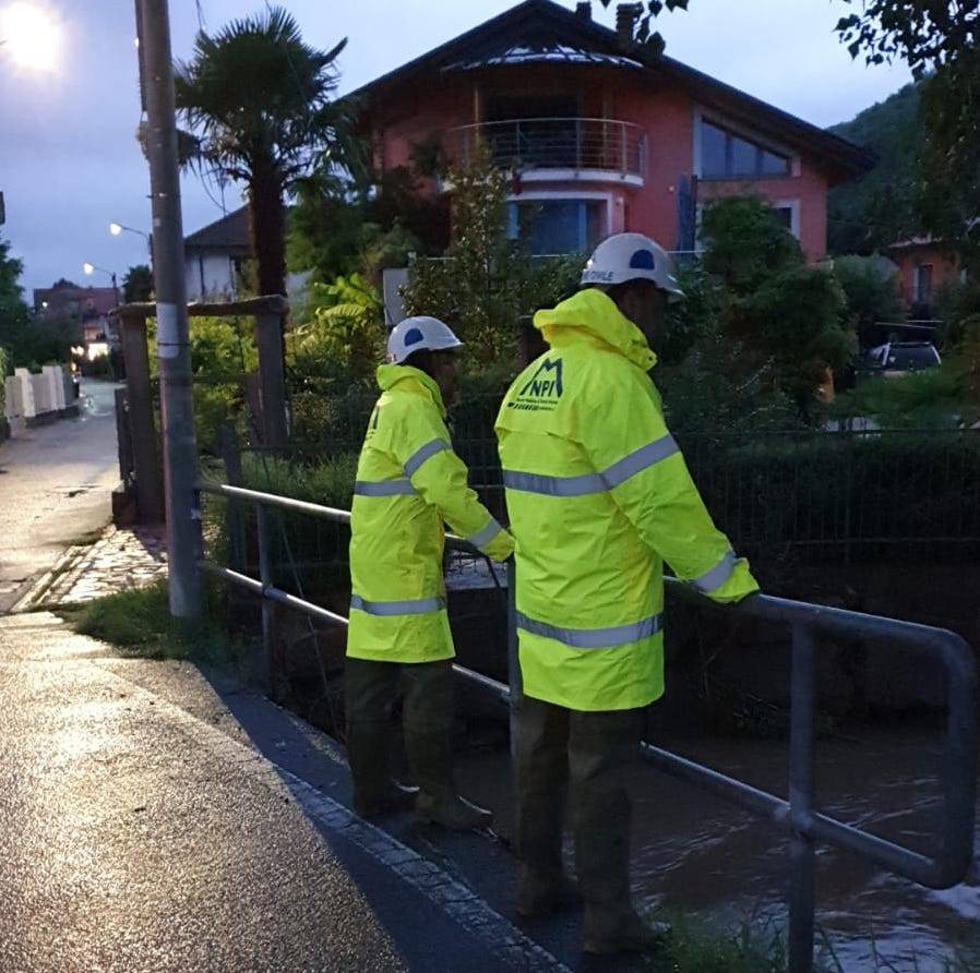 Maltempo in Valceresio: al lavoro i volontari del Nucleo mobile di pronto intervento
