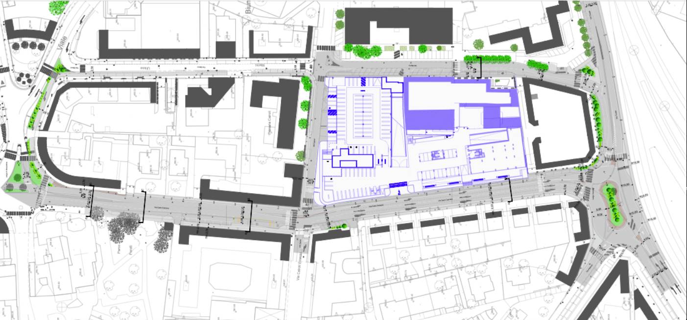 Via Carcano: le piantine della viablità e il progetto