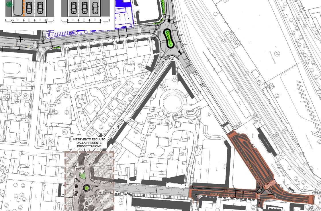 Via Carcano: le piantine della viablità e il progetto