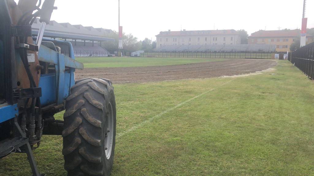 Campo sportivo di Legnano, lavori dopo il Palio