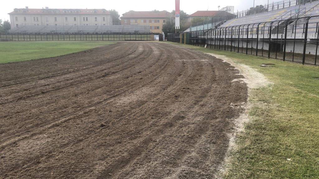 Campo sportivo di Legnano, lavori dopo il Palio