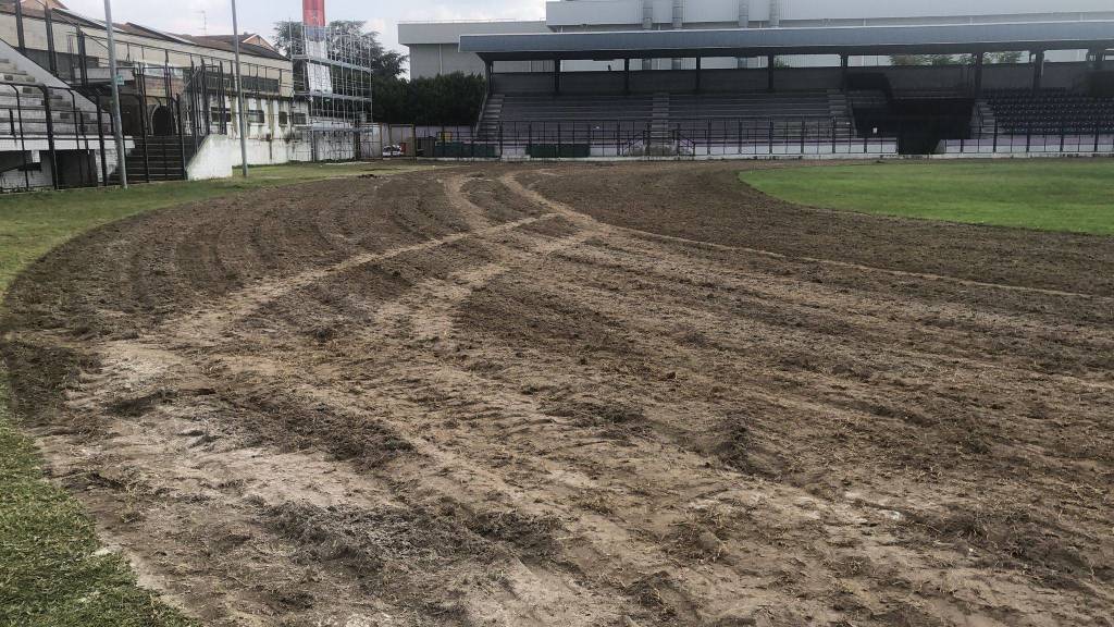 Campo sportivo di Legnano, lavori dopo il Palio