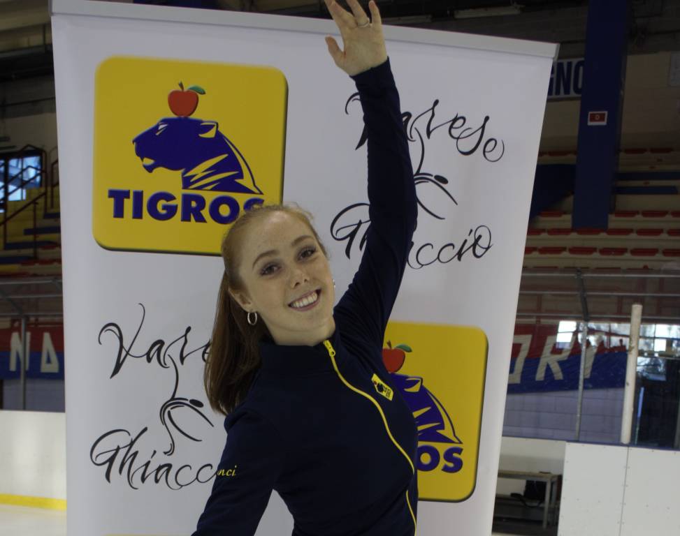 Tigros pattina con la Varese Ghiaccio