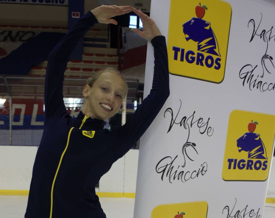 Tigros pattina con la Varese Ghiaccio