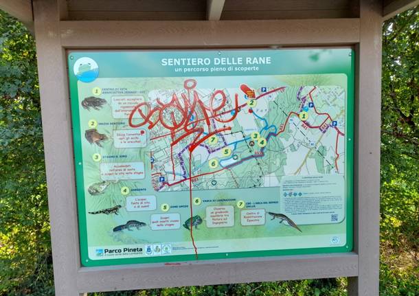 Vandali al sentiero delle rane