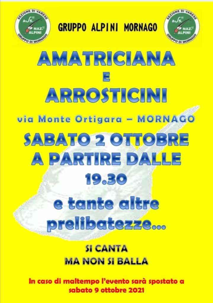 AMATRICIANA & ARROSTICINI CON GLI ALPINI DI MORNAGO
