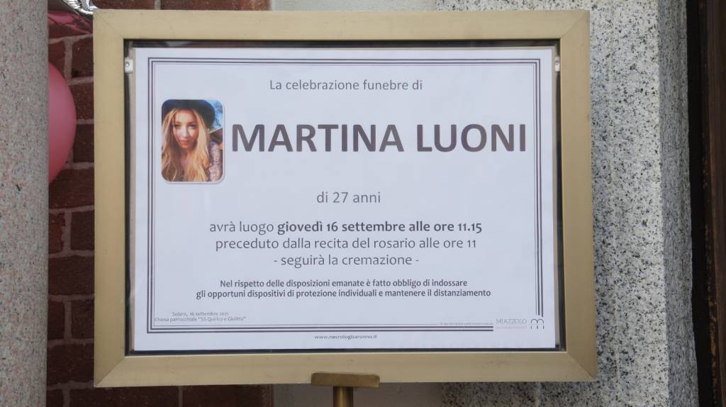 Funerale Martina Luoni Solaro