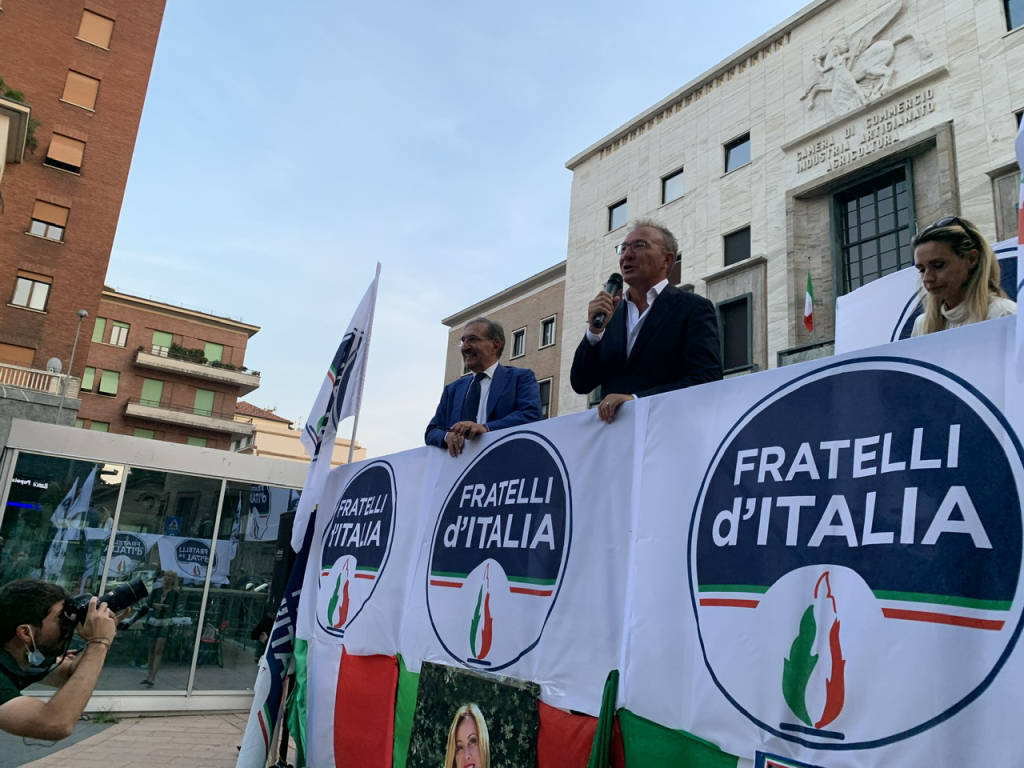 Ignazio La Russa e Daniela Santanchè a Varese 