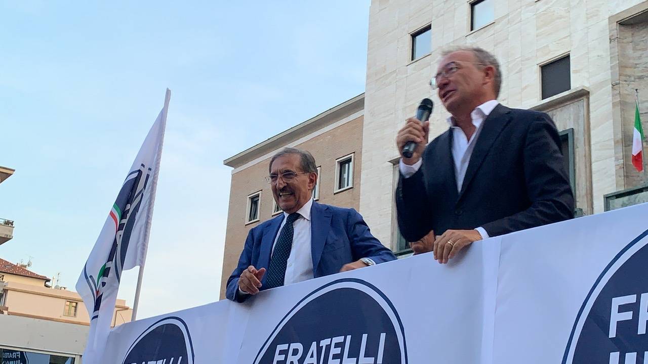 Ignazio La Russa e Daniela Santanchè a Varese 