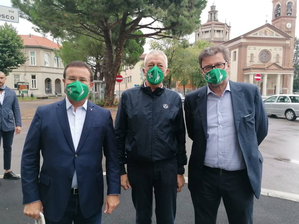 Il ministro Giorgetti a Cislago per sostenere la candidatura a sindaco di Gianluigi Cartabia