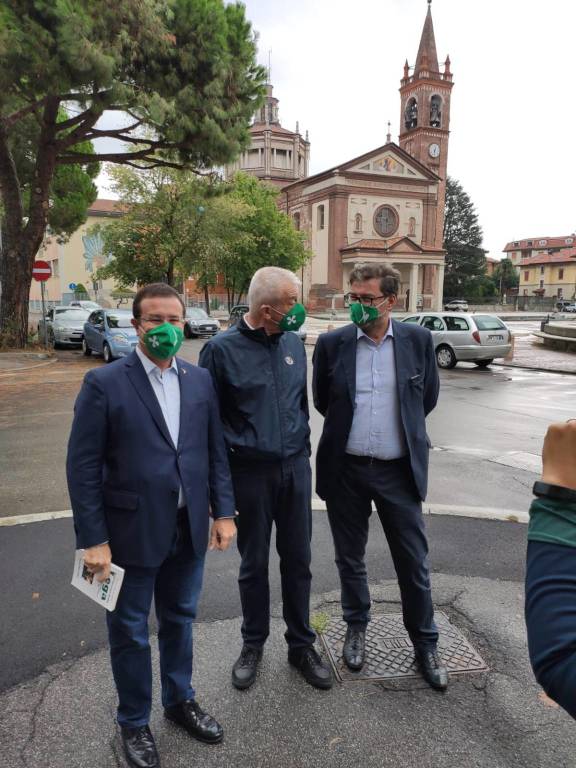 Il ministro Giorgetti a Cislago per sostenere la candidatura a sindaco di Gianluigi Cartabia