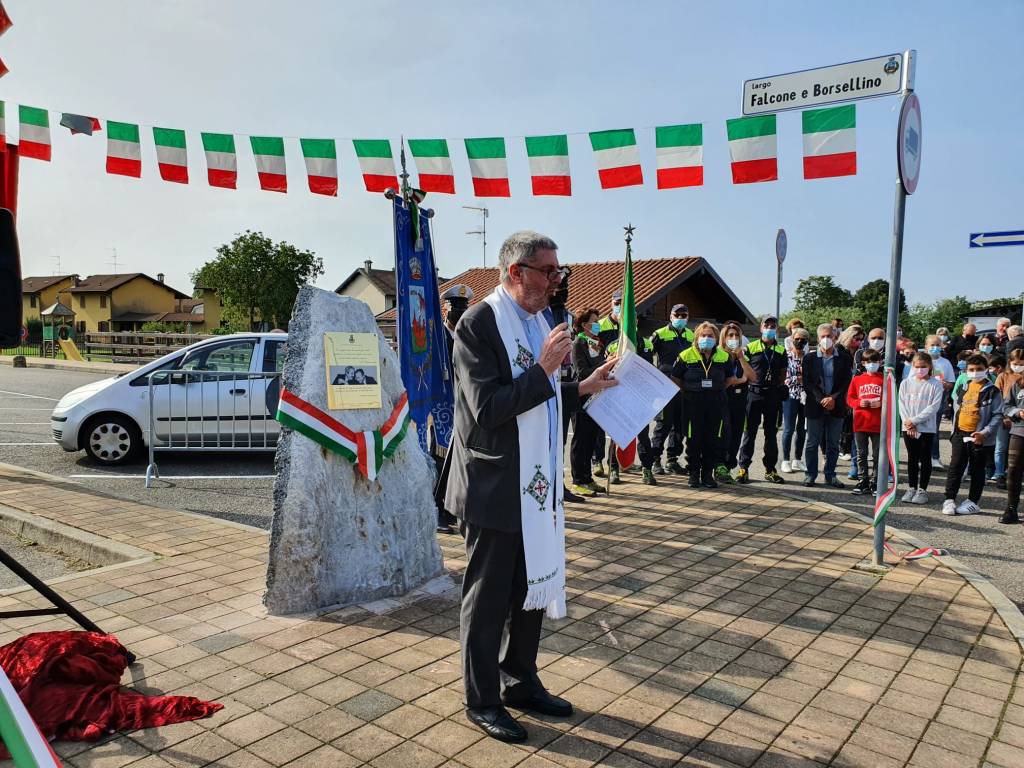 Inaugurazione targa Falcone e Borsellino San Giorgio su Legnano